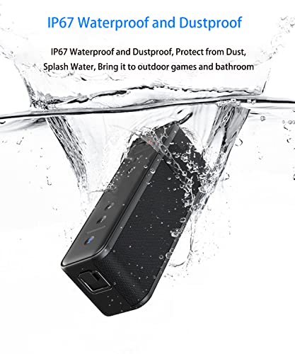 LEZII 40W (Peak 60W) Portable Bluetooth Speakers, Wireless Speaker with 360°TWS Surround Sound, IPX7 Waterproof with HD Sound, Bluetooth 5.0, 8-12H Playtime, Support TF Card/AUX, Compatible with iOS