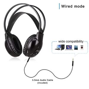 Joanbro IR Wireless Headphone for uConnect VES, Town & Country, Pacifica, Odyssey, Grand Caravan, Durango, Tahoe, Suburban, Acadia,2 Channel Car DVD Headphones w/AUX Cable, Wireless&Wired,Lightweight