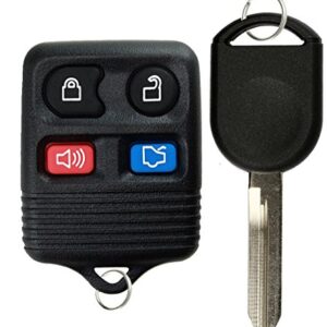 KeylessOption Keyless Entry Remote Control Fob Uncut Blank Car Ignition Key For CWTWB1U345, GQ43VT11T, H92