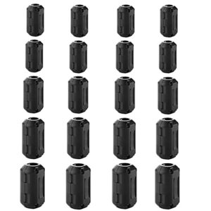 iskuka [pack of 10] ferrite beads clip – on design for hdmi cable usb cable noise emi rfi suppressor ferrite core ferrite ring (20pcs with 5 sizes)