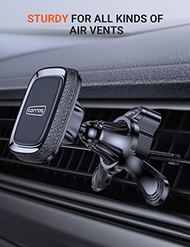 TORRAS Phone Holder for Car [Vertical & Circle Vent Friendly] Universal Stable Car Phone Mount Air Vent Holder Cradle Case Friendly (Clip)