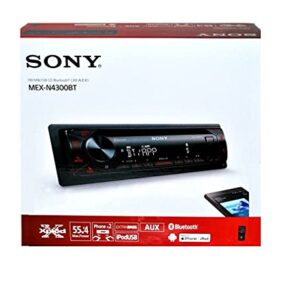 Sony MEX-N4300BT Built-in Dual Bluetooth Voice Command CD/MP3 AM/FM Radio Front USB AUX Pandora Spotify iHeartRadio iPod / iPhone Siri and Android Controls Car Stereo Receiver