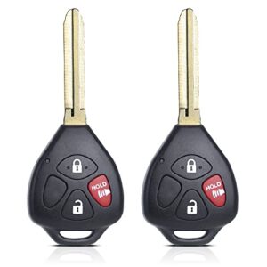 key fob remote replacement fits for scion xb 2008 2009 2010 2011 2012 2013/toyota rav4 2006 2007-2010 hyq12bby keyless entry remote control 89070-42660 89070-42670 89070-12380 4d67 chip(pack of 2)