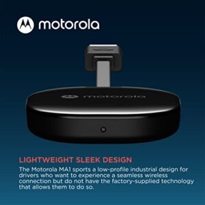 Motorola MA1 Wireless Android Auto Car Adapter - Instant Connection from Smartphone to Car Screen with Easy Setup - Direct Plug-in USB Adapter - Secure Gel Pad Included