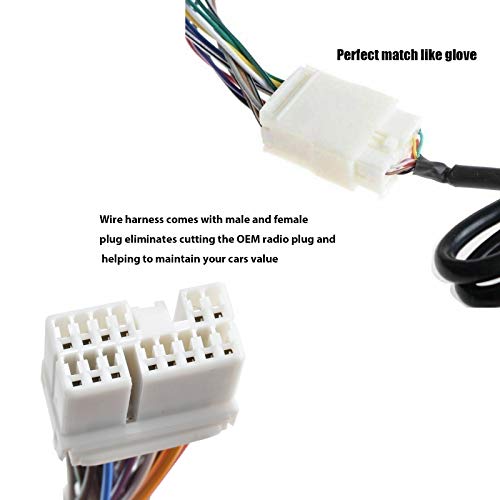 RED WOLF Car CD Changer Interface Player Adapter Head Unit Stereo Y-Splitter Cable Plug Navigation Y- Wiring Harness Replacement for Honda Accord Civic Acura