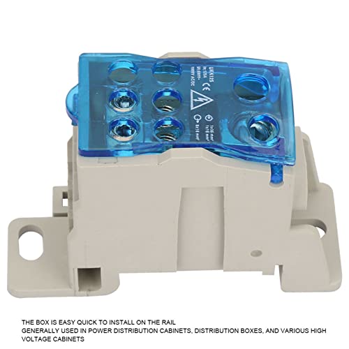 Liccx 125A Block Distribution Box£¬Din Rail Terminal Block Distribution Box£¬Electric Wire Connector Universal Power Junction Box£¬for Power Distribution cabinets, Distribution Boxes