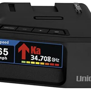 Uniden R7 EXTREME LONG RANGE Laser/Radar Detector, Built-in GPS w/ Real-Time Alerts, Dual-Antennas Front & Rear w/Directional Arrows, Voice Alerts, Red Light Camera and Speed Camera Alerts