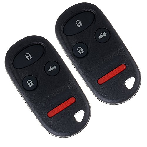 cciyu 2X Keyless Entry Remote Fob 4 Buttons Replacement for 98 99 00 01 02 03 for Acura TL/for Honda for Accord (KOBUTAH2T)