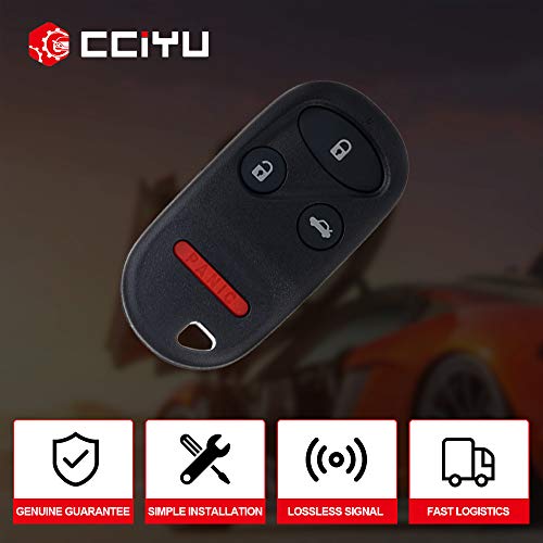 cciyu 2X Keyless Entry Remote Fob 4 Buttons Replacement for 98 99 00 01 02 03 for Acura TL/for Honda for Accord (KOBUTAH2T)