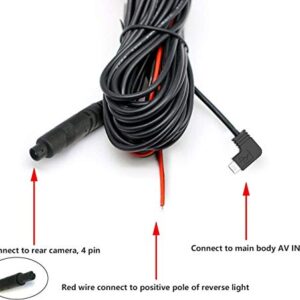 WOLFBOX G840H 20Feet Rear Camera Original Cord Cable (4 pin, 2.5mm), not Suitable for G840S / G880