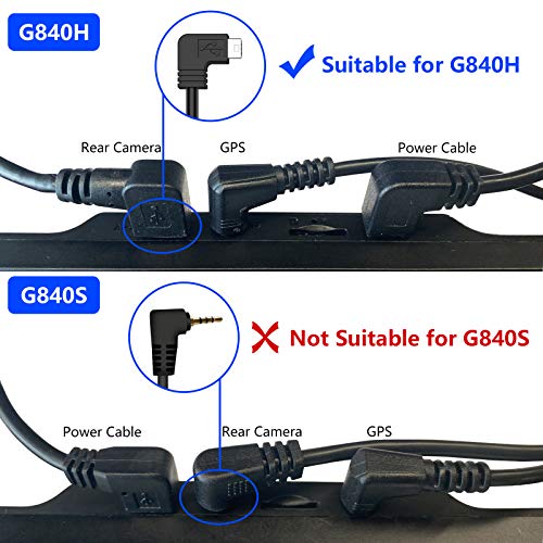 WOLFBOX G840H 20Feet Rear Camera Original Cord Cable (4 pin, 2.5mm), not Suitable for G840S / G880