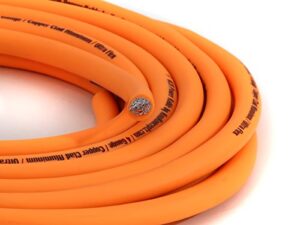knukonceptz kca kandy kable neon orange 8 gauge power wire (sold in 20 foot increments)