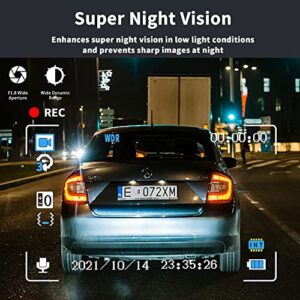 Dash Cam 1080P Full HD, 2 Mounting Options, On-Dashboard Camera Video Recorder Dashcam for Cars with 3" LCD Display, Night Vision, WDR, Motion Detection, Parking Mode, G-Sensor, 170° Wide Angle