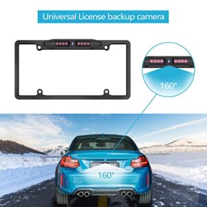 AutoeyeLicense Plate Frame Backup Camera,IP69K Waterproof 170degreeViewing Angle with 8IR Lights Car Rear View Camera,Backup Camera Vehicle Universal Reversing Assist Security