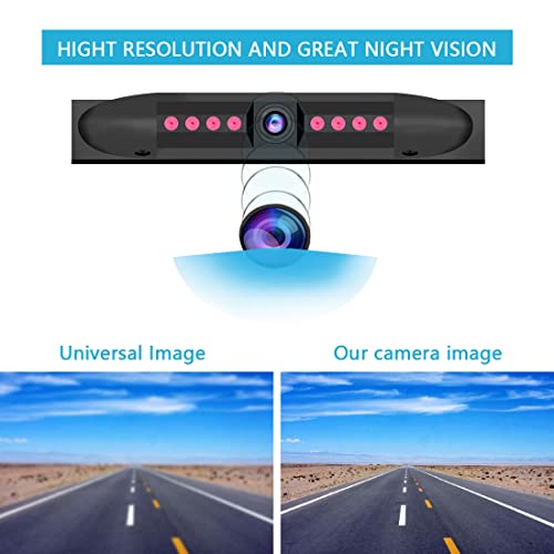 AutoeyeLicense Plate Frame Backup Camera,IP69K Waterproof 170degreeViewing Angle with 8IR Lights Car Rear View Camera,Backup Camera Vehicle Universal Reversing Assist Security