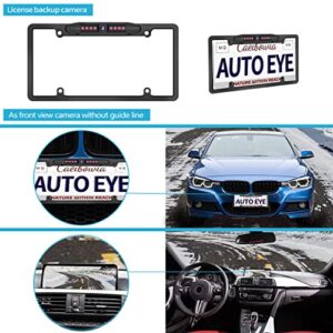 AutoeyeLicense Plate Frame Backup Camera,IP69K Waterproof 170degreeViewing Angle with 8IR Lights Car Rear View Camera,Backup Camera Vehicle Universal Reversing Assist Security