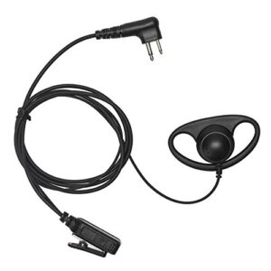 yolipar pr400 earpiece compatible with motorola radio cls1410 cls1110 cp200 gp300 gp2000 walkie talkie with ptt mic 2 pin headset single-wire surveillance kit (d-shaped)