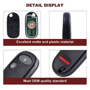 ANGLEWIDE Car Key Fob Keyless Entry Remote Replacement for 02-10 for Civic for CR-V for Element (FCC 0UCG8D-344H-A) 3 Buttons 1pad