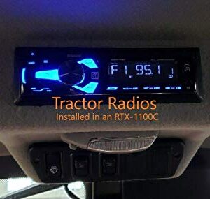 Compatible Kubota Tractor Direct Connect Stereo Radio MP3 AM FM USB Aux Bluetooth Remote RTV-1100 RTX-1100C Harness Plug B2650 RTV RTX