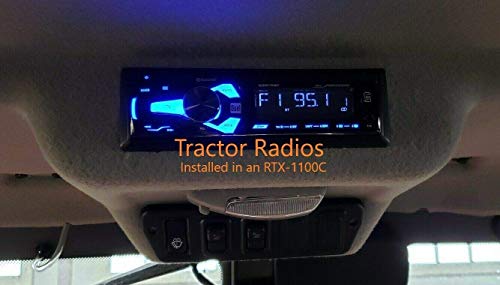 Compatible Kubota Tractor Direct Connect Stereo Radio MP3 AM FM USB Aux Bluetooth Remote RTV-1100 RTX-1100C Harness Plug B2650 RTV RTX