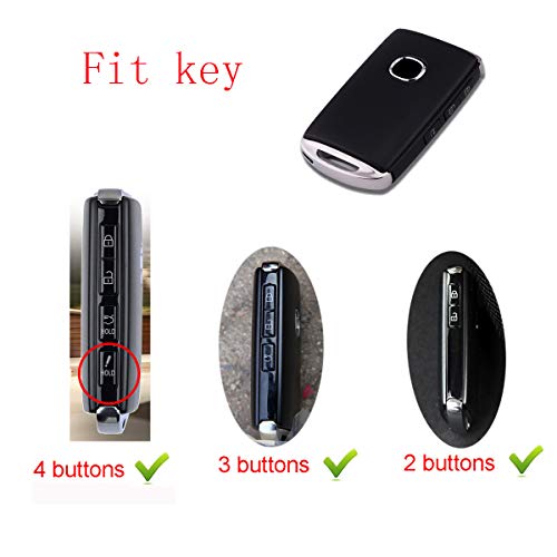 Royalfox(TM) 2/3/4 Buttons Hard PC Smart keyless Side Buttons Remote Key Fob case Cover for 2019-2021 Mazda 3, Mazda 3 Hatchback, Mazda CX4 CX5 CX8 CX9 CX-30, Mazda 6 WAZSKE11D01 (All Black)