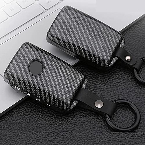 Royalfox(TM) 2/3/4 Buttons Hard PC Smart keyless Side Buttons Remote Key Fob case Cover for 2019-2021 Mazda 3, Mazda 3 Hatchback, Mazda CX4 CX5 CX8 CX9 CX-30, Mazda 6 WAZSKE11D01 (All Black)