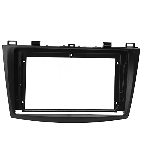 Aramox 9in Dash Fascia, Car Navigation Panel Frame Black Stereo Radio Dash Mounting Fascia Compatible with Mazda 3 2010-2013