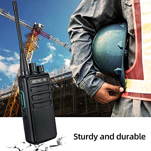 Retevis RB29 2 Way Radios Long Range (10 Pack) with Shoulder Speaker Mic(4 Pack),USB Charger Base,1100mAh Large Capacity Battery, Hands Free Two Way Radio for Adults Security Business