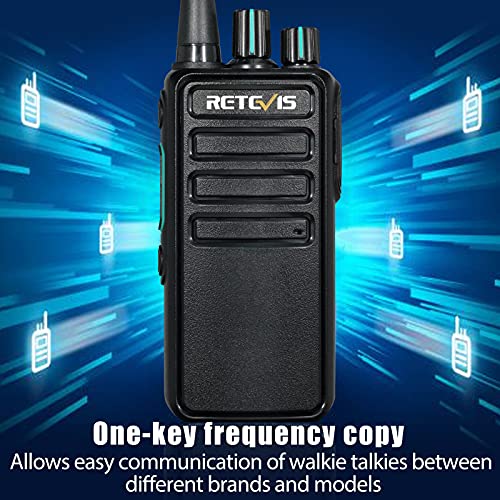 Retevis RB29 2 Way Radios Long Range (10 Pack) with Shoulder Speaker Mic(4 Pack),USB Charger Base,1100mAh Large Capacity Battery, Hands Free Two Way Radio for Adults Security Business