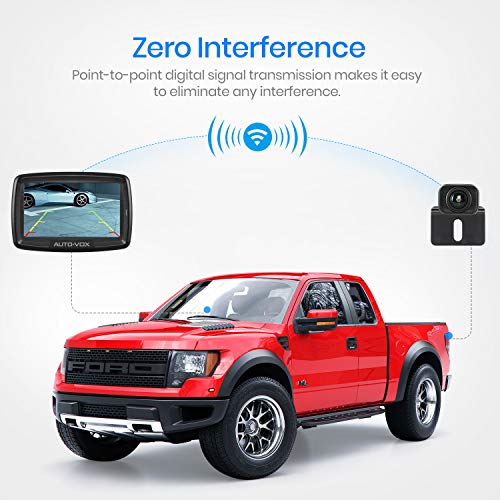 AUTO-VOX CS-2 Wireless Backup Camera, Stable Digital Signal Rear View Camera&4.3'' Monitor, Back Up Camera System Wireless for Car, Trucks, RV, Trailer, Camper,Van