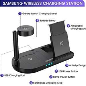 Wireless Charger Samsung, 3 in 1 Flodable Wireless Charging Station for Samsung Galaxy S22/S21/S20, Z Flip, Z Fold Series, Samsung Watch Charger for Galaxy Watch 5/4/3/Active 2, Galaxy Buds 2/Pro/+