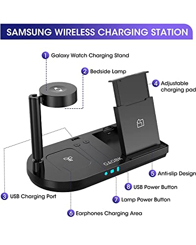 Wireless Charger Samsung, 3 in 1 Flodable Wireless Charging Station for Samsung Galaxy S22/S21/S20, Z Flip, Z Fold Series, Samsung Watch Charger for Galaxy Watch 5/4/3/Active 2, Galaxy Buds 2/Pro/+