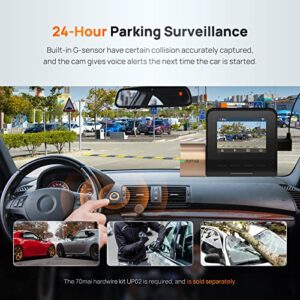 70mai Dash Cam Lite, 1080P Full HD, Smart Dash Camera for Cars, Sony IMX307, Built-in G-Sensor, 130° Wide Angle FOV, WDR, Night Vision, Loop Recording