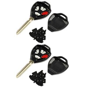 Key Fob Keyless Entry Remote Shell Case & Pad fits Toyota 2008-2013 Avalon / 2007-2011 Camry / 2008-2013 Corolla / 2009-2014 Venza (HYQ12BBY, GQ4-29T), Set of 2