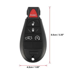 X AUTOHAUX Replacement Keyless Entry Remote Car Key Fob 433Mhz 5 Buttons for Dodge Dart 2013-2016