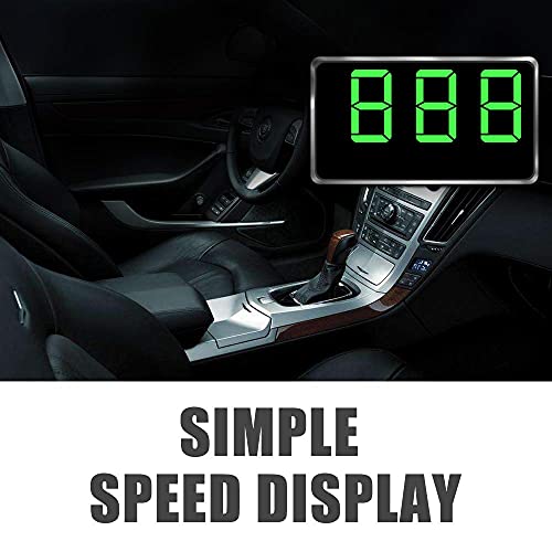 KingNeed Original Universal GPS Head Up Display Speedometer Odometer Car Digital Speed Display MPH Over Speeding Alarm Car Clock for All Vehicles C60/C60S/C80/C90 (C80-1)