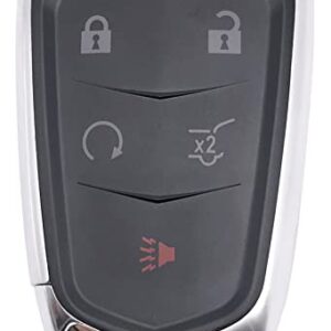 vurbemes Replacement Key Fob Cover Case fit for Cadillac SRX XT4 ATS CTS XTS Keyless Entry Key Fob HYQ2AB, HYQ2EB