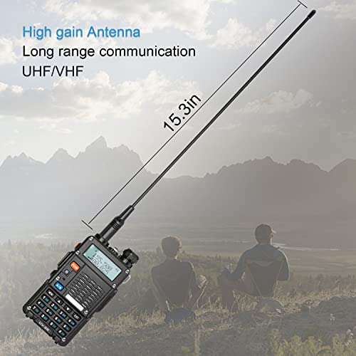 Ham Radio, BAOFENG 8W Dual Band Two Way Radio Long Range, Handheld UV5R Radio, Professional 2 Way Radios with Rechargeable Battery, Charger, Earpieces, Mic and Programming Cable (2 Pack)