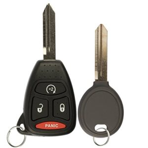 keylessoption keyless entry remote car key fob and uncut ignition key replacement for oht692427aa kobdt04a