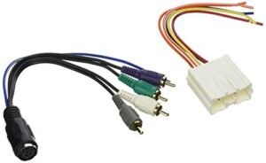scosche mi03b compatible with 1987-05 mitsubishi amplifier retention wire harness / connector; 4ch rca to dash/amp input