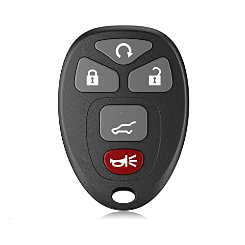 5 Buttons Keyless Entry Remote Control Car Key Fob for Chevy Traverse Tahoe Suburban/Buick Enclave/Cadillac Escalade/07-2016 GMC Acadia Yukon (OUC60270 OUC60221),Set of 1