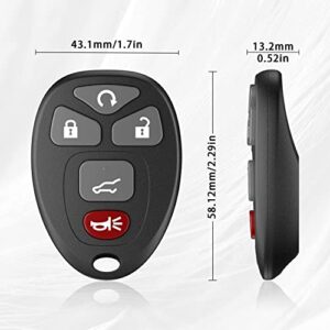 5 Buttons Keyless Entry Remote Control Car Key Fob for Chevy Traverse Tahoe Suburban/Buick Enclave/Cadillac Escalade/07-2016 GMC Acadia Yukon (OUC60270 OUC60221),Set of 1