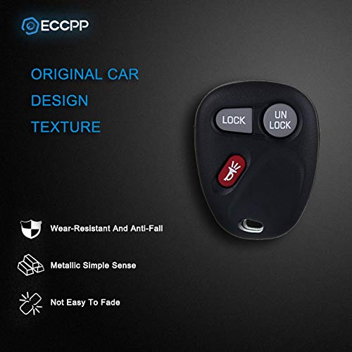 ECCPP Keyless Entry Remote Key Fob for Chevy Silverado Blazer S10 Suburban Tahoe/for GMC Sierra Sonoma Yukon/Bravada Series KOBUT1BT (Pack of 1)