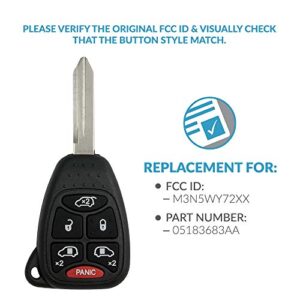 Keyless2Go Replacement for Keyless Entry Remote Car Key Vehicles That Use 6 Button M3N5WY72XX