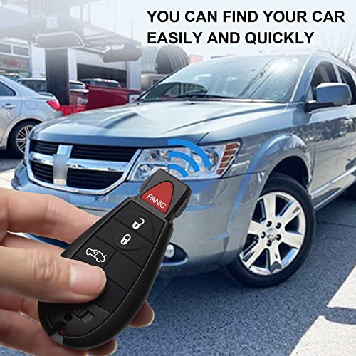 Key Fob Replacement Compatible for Dodge Ram 1500 2500 3500 Truck Pickup 2009 2010 2011 2012 Charger Journey Challenger Grand Caravan Keyless Entry Remote Start Control