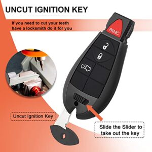 Key Fob Replacement Compatible for Dodge Ram 1500 2500 3500 Truck Pickup 2009 2010 2011 2012 Charger Journey Challenger Grand Caravan Keyless Entry Remote Start Control