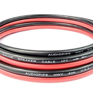 8 Gauge 6 Feet Red Black Speaker Wire Copper Mix Power Ground Car Home Audio