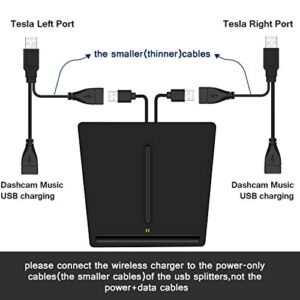 VXDAS Tesla Model 3 Wireless Charger, Dual 10W QI Wireless Phone Charging Pad M3 Car Center Console Tesla Model 3 Accessories Panel with 7pcs Custom Cup Mat Center Console Liner mat-Newest Upgrade