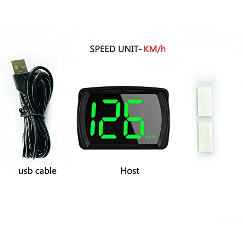 FANGZI Car HUD Display, Car HUD Headup Display KM/H MPH GPS Digital Speedometer with LED Large Font Display Car Charge Adapter for Car Truck SUV Motorcycle