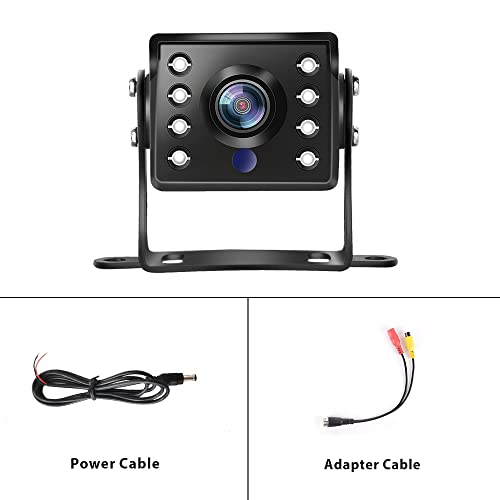 Bus Truck Vehicle Backup Cameras with 4 Pin Aviation Connector, 8 IR RV Reversing Camera Supports AHD & CVBS, IP69 Waterproof Cab Cam for Trailer Van Pickup RV Camper